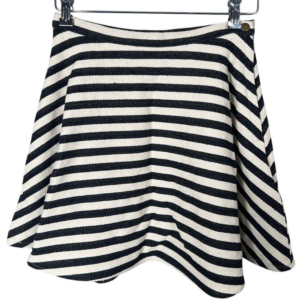 Greylin Size Small Skirt Cotton Stripped Circle A Line